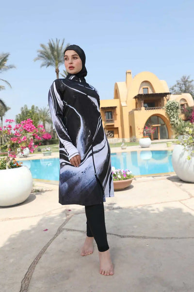 مايوه Tobay | Black Marble
