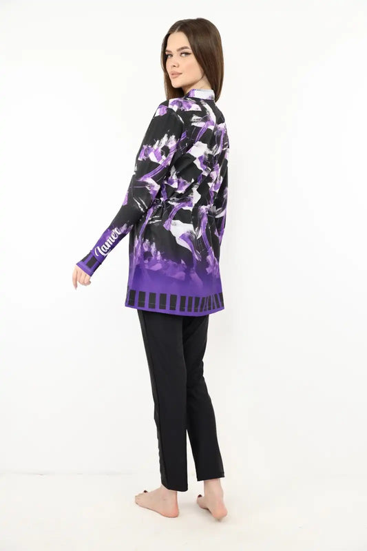 مايوه Tobay | Black Purple