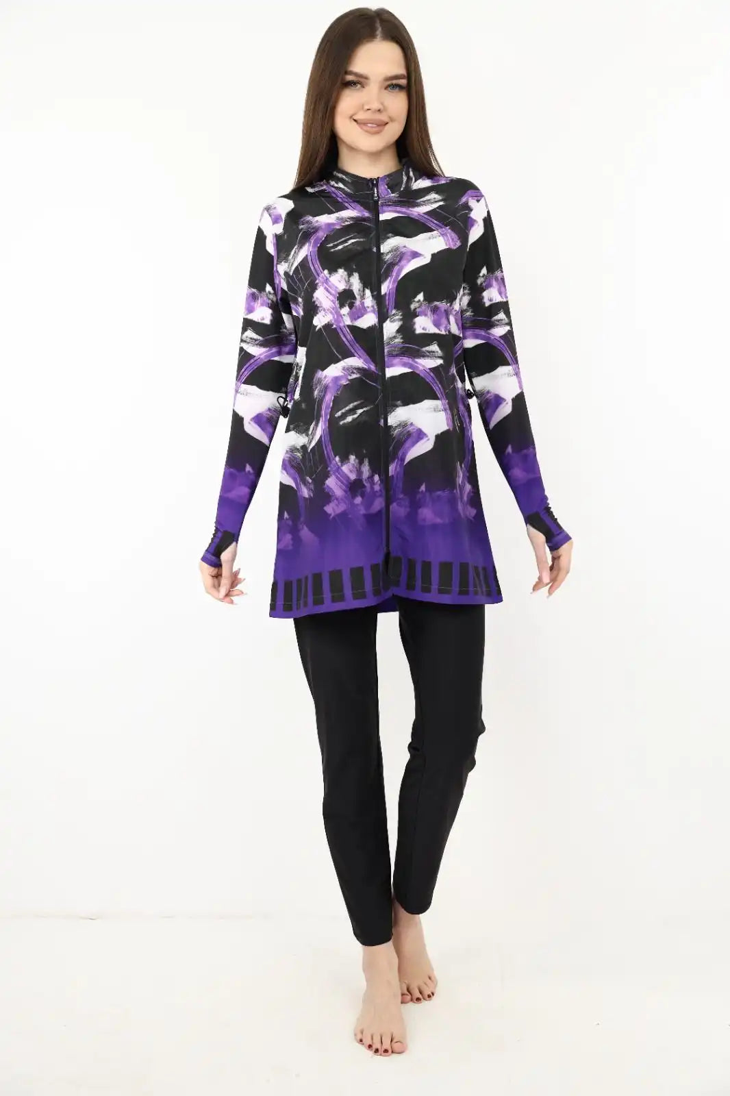 مايوه Tobay | Black Purple
